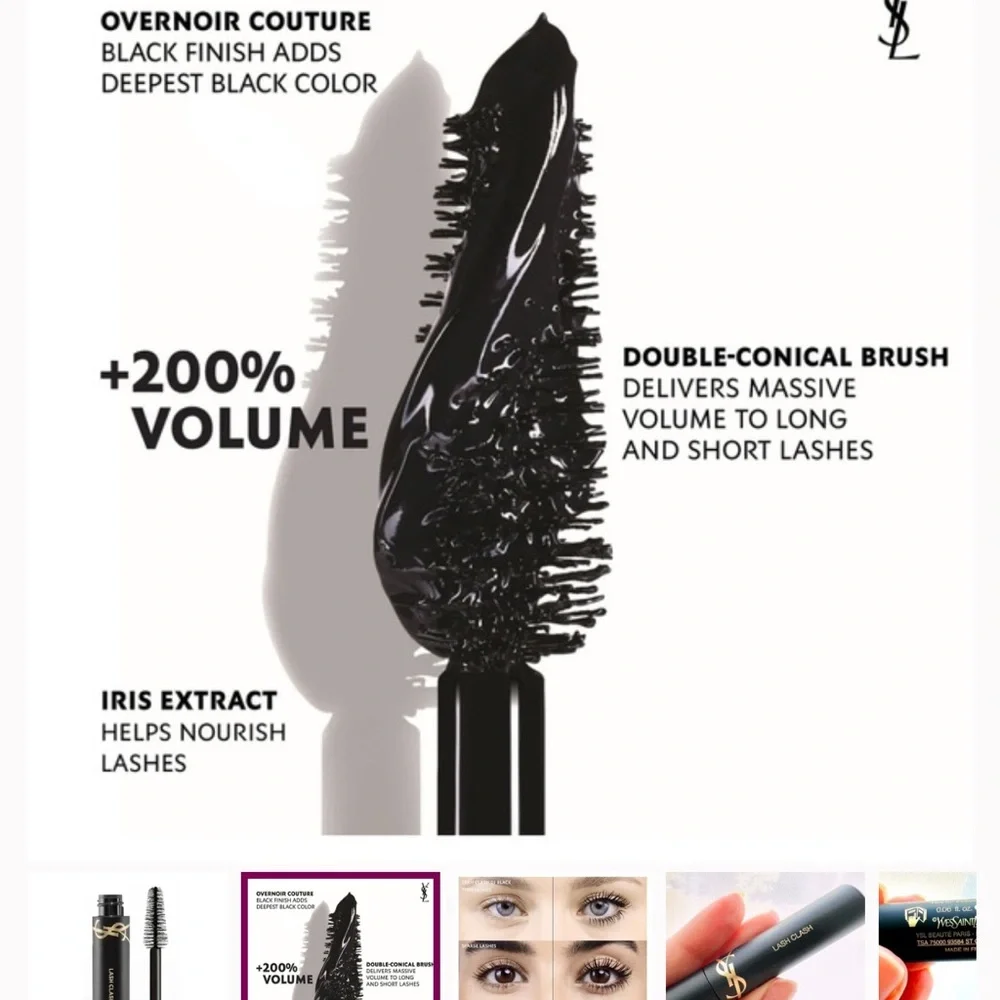 YSL Mini LASH CLASH EXTREME VOLUME MASCARA- Noir 2mL